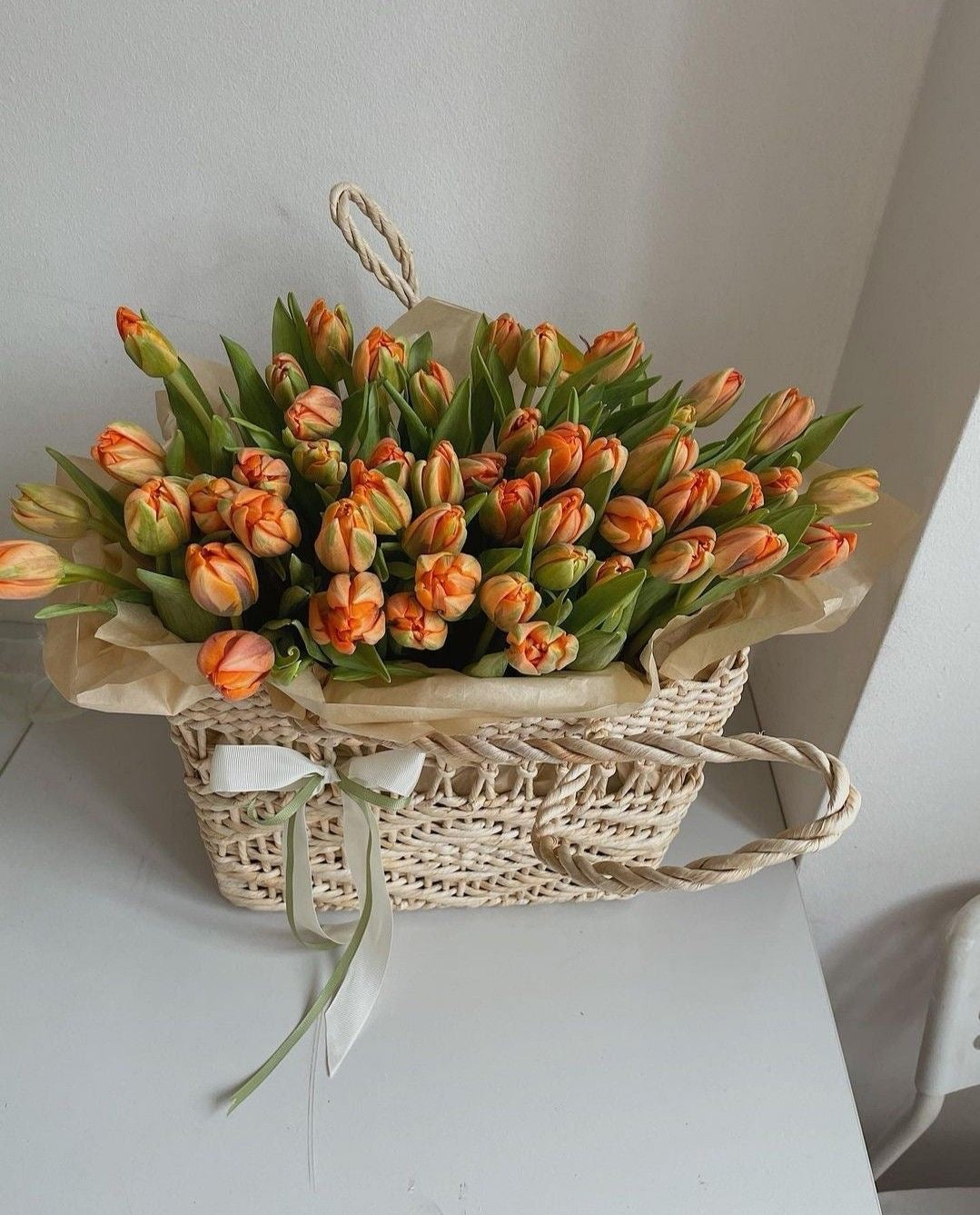Premium Tulips Basket