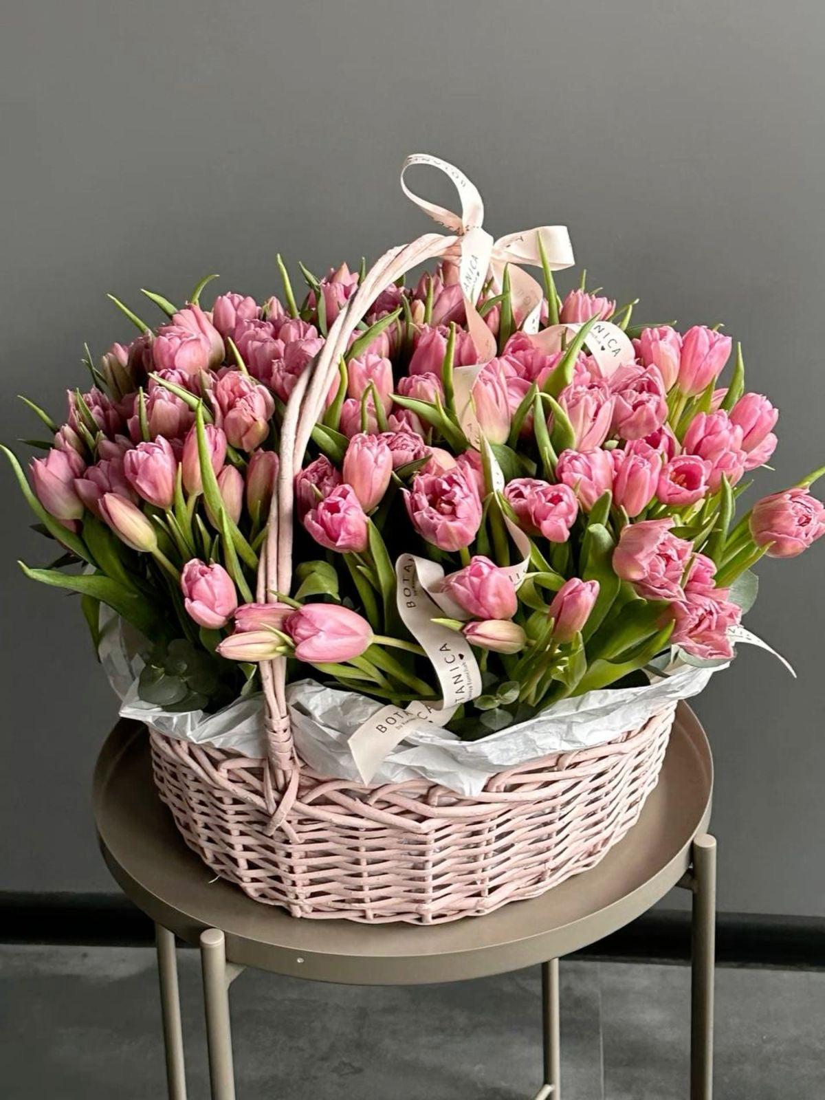 Premium Tulips Basket