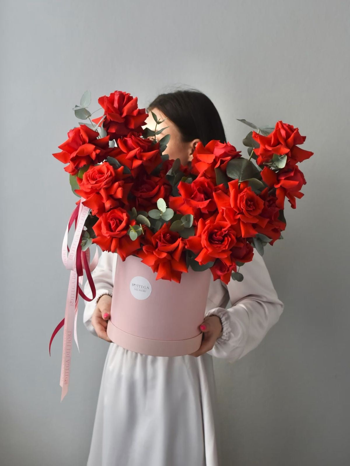 French Red Roses in a box