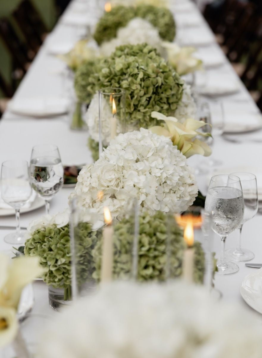 Weddings & events floral decoration Green & White