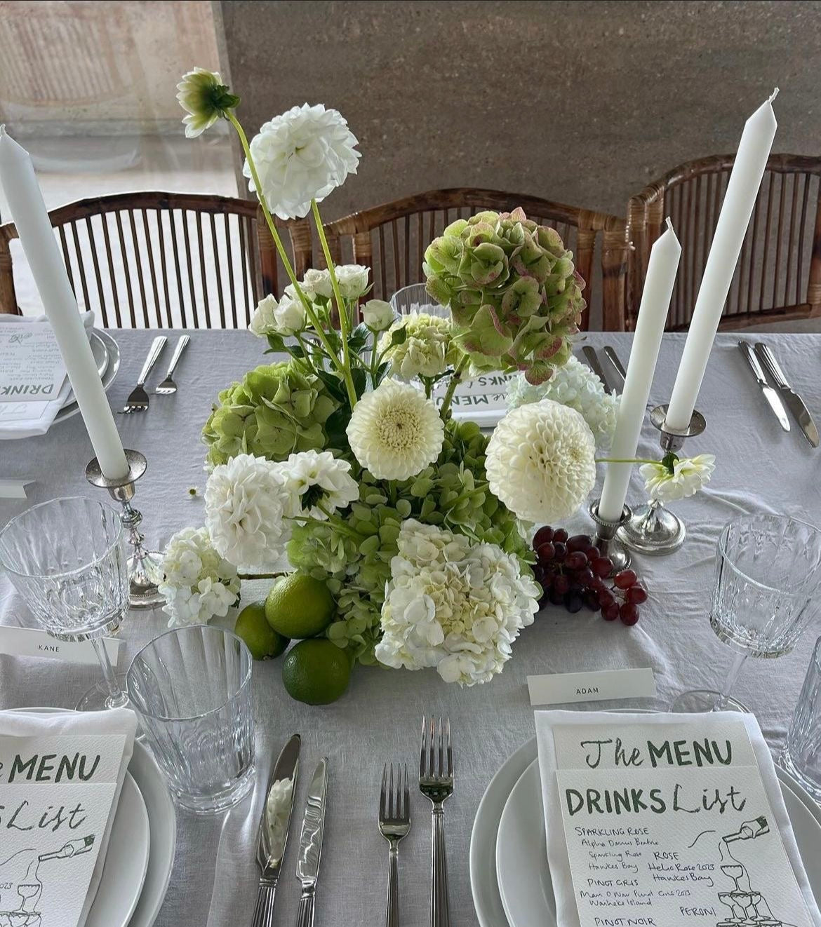 Weddings & events floral decoration Green & White