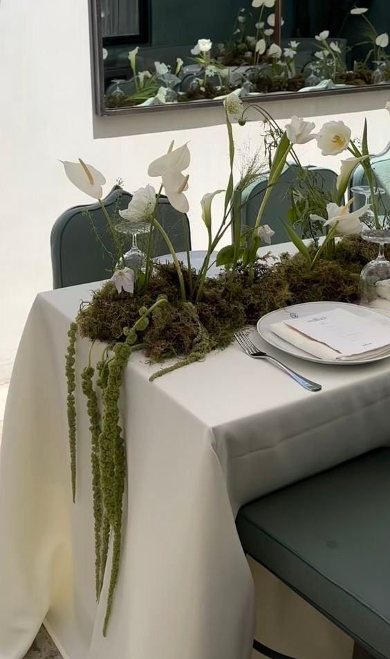 Weddings & events floral decoration Green & White