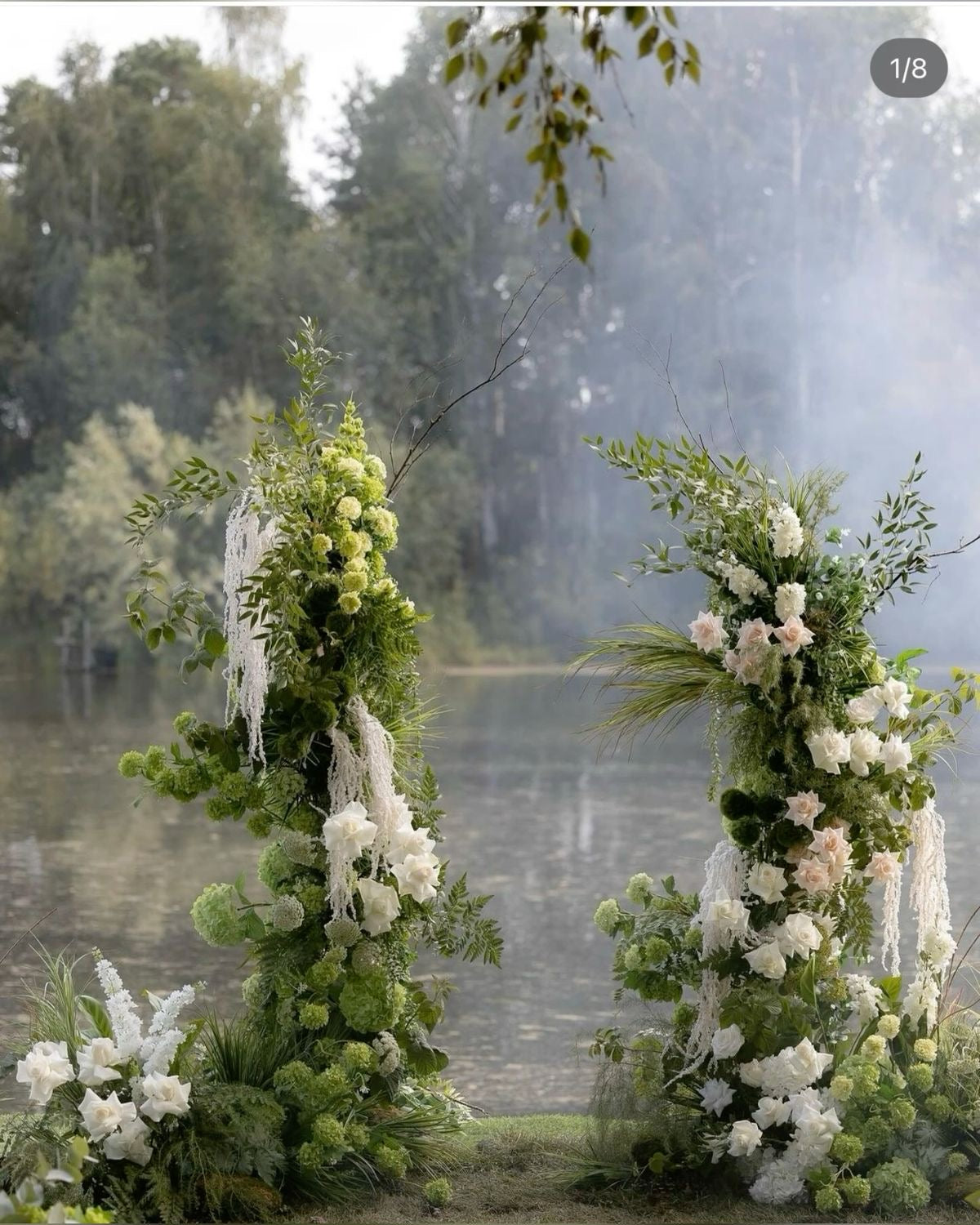 Weddings & events floral decoration Green & White