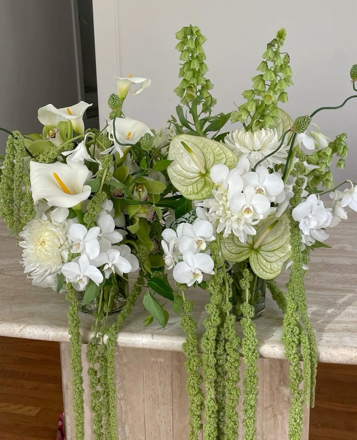 Weddings & events floral decoration Green & White