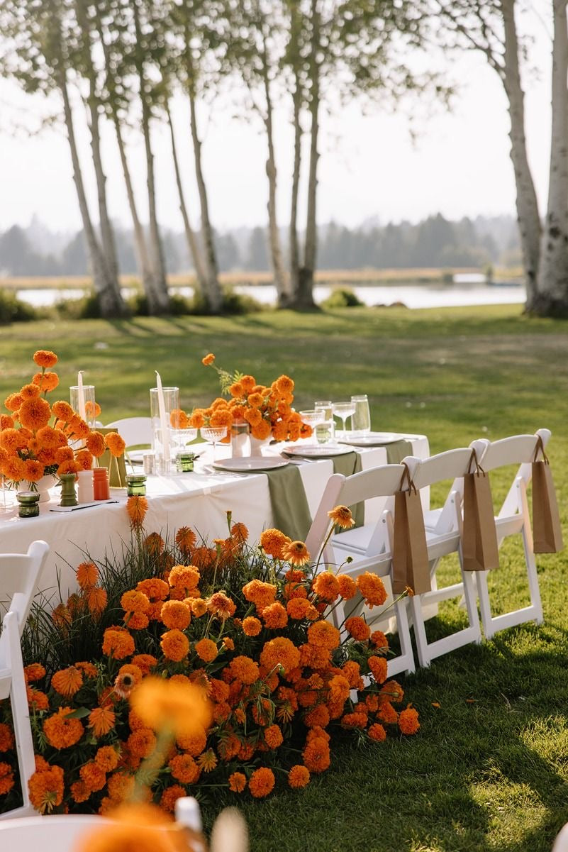 Weddings & events floral decoration Orange
