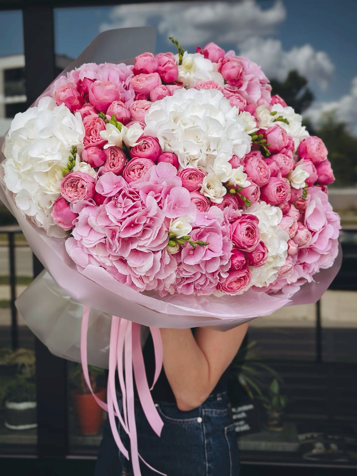 Olivia Bouquet- Hydrangeas and Roses