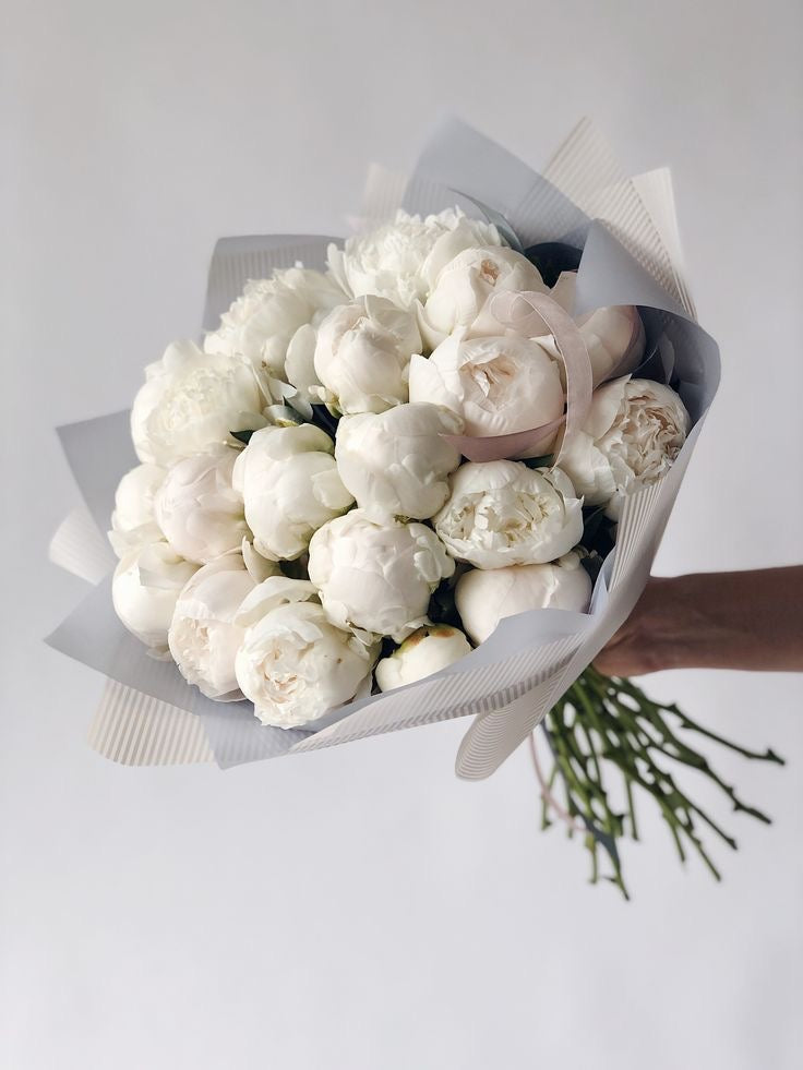 White Premium Peonies