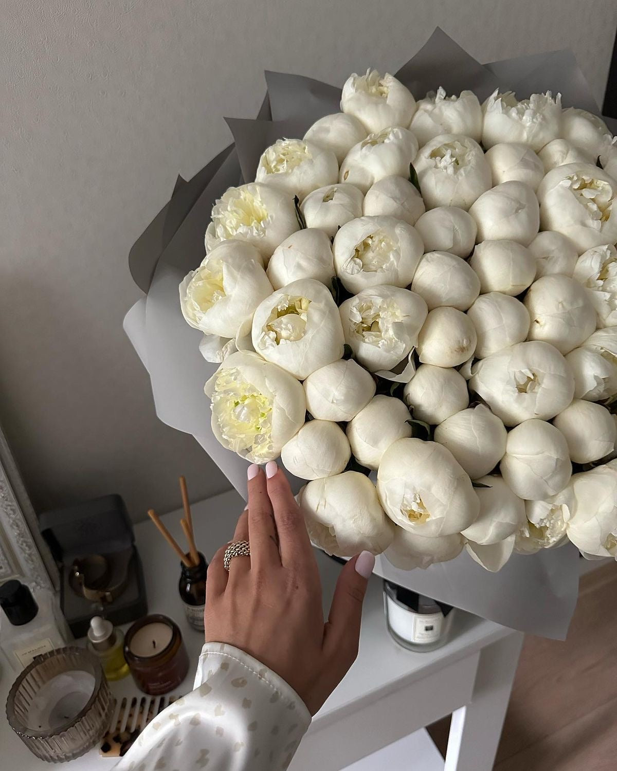 White Premium Peonies