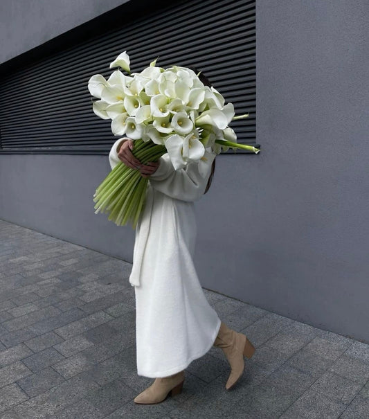 White Calla lilies