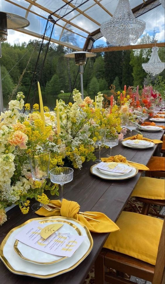 Weddings & events floral decoration Yellow