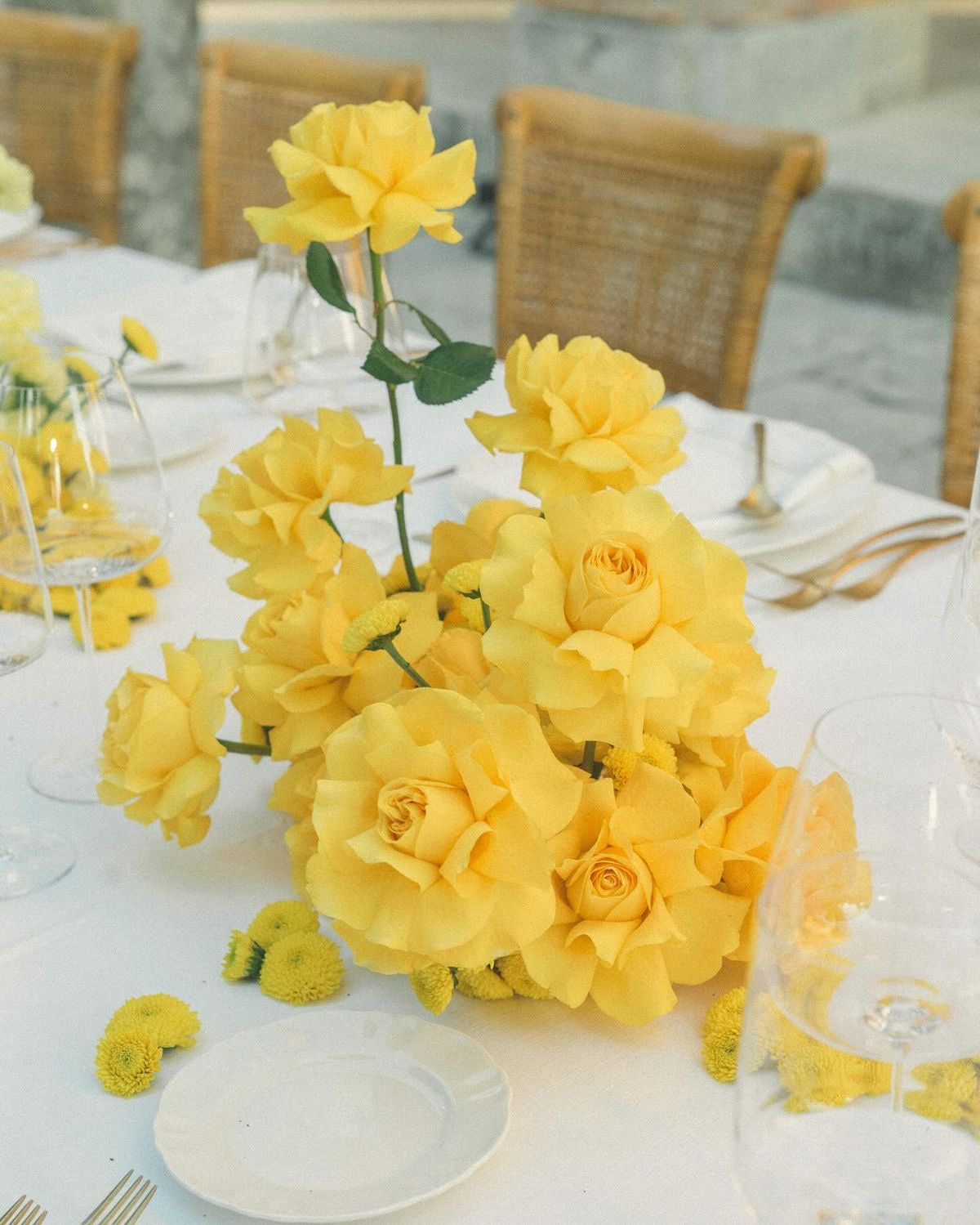 Weddings & events floral decoration Yellow