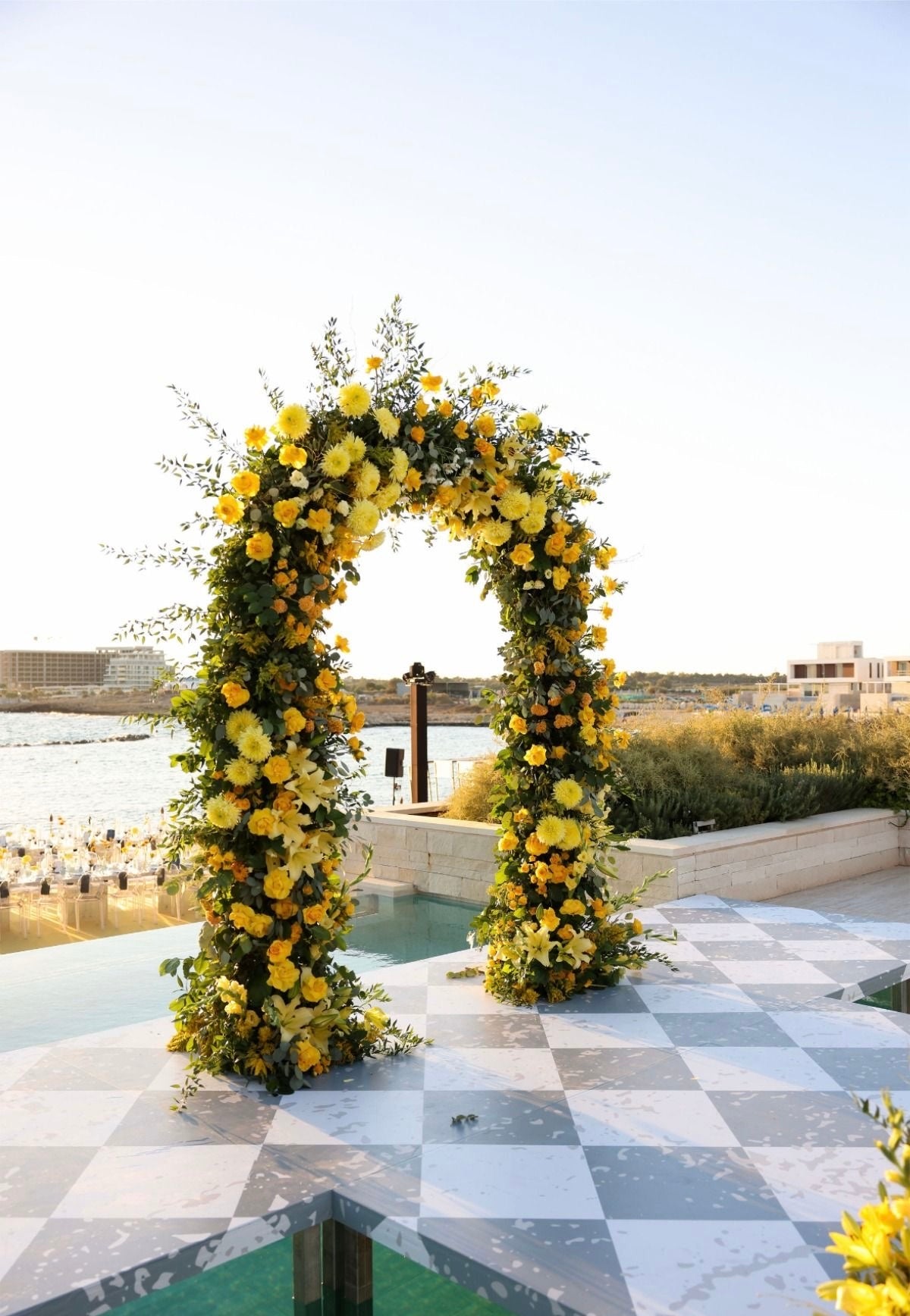 Weddings & events floral decoration Yellow