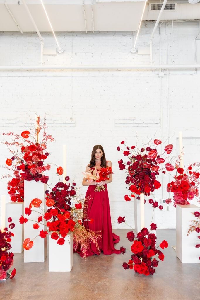 Weddings & events floral decoration Red