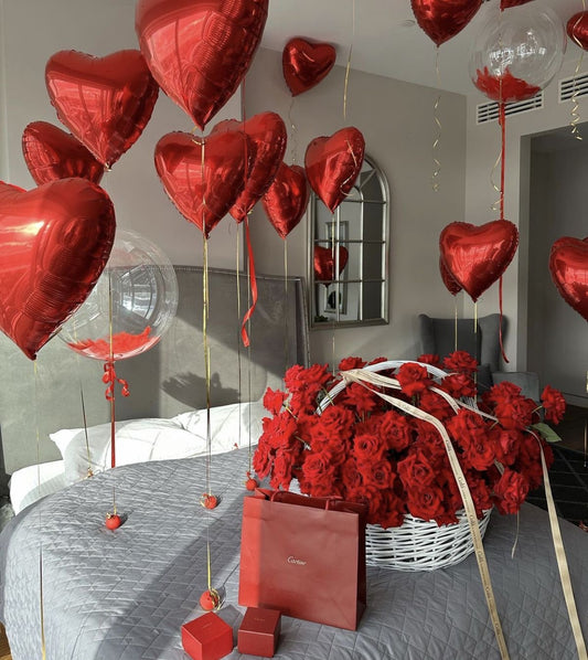 Room Decoration with Flowers and Balloons