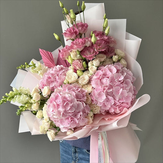 Juliana Bouquet- Eustoma, Hydrangeas, Roses, Delphinium